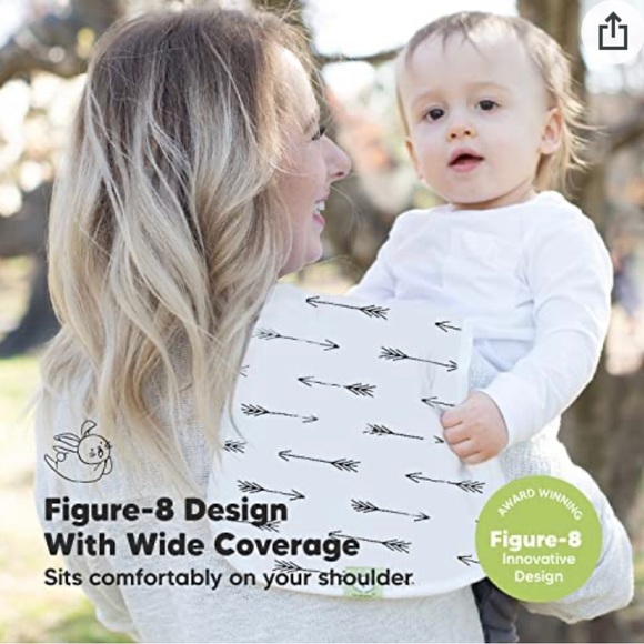 5-Pack Organic Burp Cloths for Baby, Unisex Ultra Absorbent spit up rags NWT - Picture 6 of 7